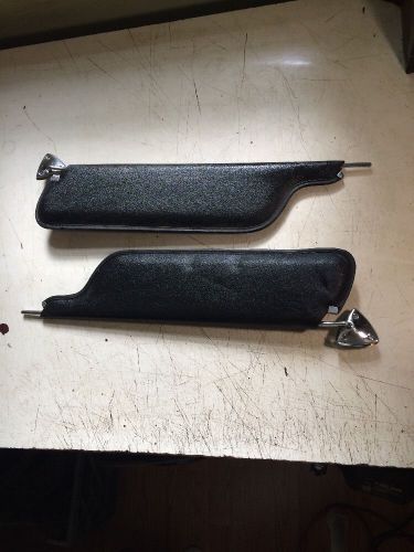 1965 1966 mustang sun visor pair original color black with brackets