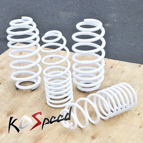 Dna white suspension lowering spring/springs 96-01 audi a4 1.5&#034;/1.35&#034; drop rate
