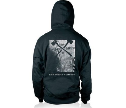 Hmk woodblock full zip hoody black xxl xxl hm2fzwoob2x