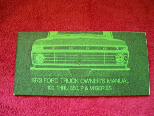 1973 ford truck owner&#039;s manual