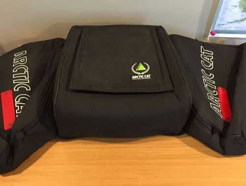 Vintage 90's arctic cat snowmobile saddle gear bags and foam beverage holder