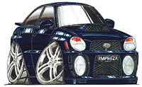 2002 2003 subaru wrx impreza turbo cartoon car t-shirt - sizes s-3xl available