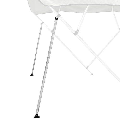 Boat bimini top rear support poles fixed length aluminum 2 bars fits 54''