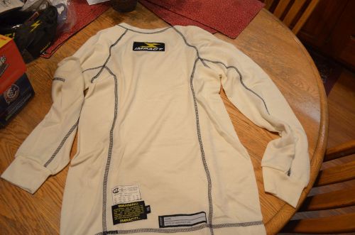 Impact racing xs nomex fire resistant white long sleeve shirt