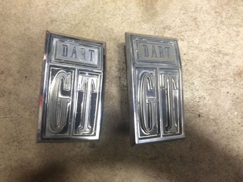 67 dart gt oem fender emblem set 1967 used a great original set all tabs intact