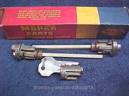 Nos door &amp; ignition lock set with keys dpcd desoto chrysler dodge plymouth 37-48