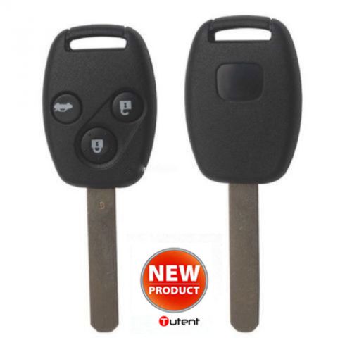 Uncut remote car key fob 3 button 433mhz id46 for honda accord euro 2003-2007