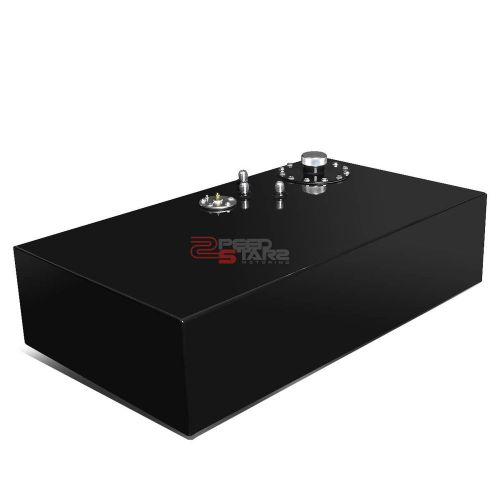 17 gallon top-feed black coated aluminum fuel cell tank/2" sump+cap+level sender