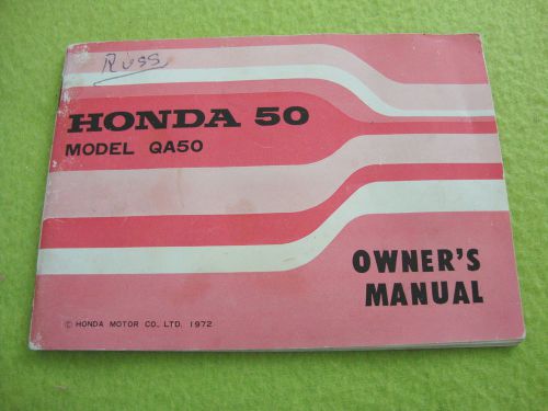 1973 rare vintage honda qa50 k1 mini trail bike oem owner's manual nice!