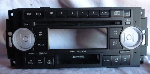 04-10 chrysler dodge jeep  6 cd cassette faceplate replacement p05064032ak