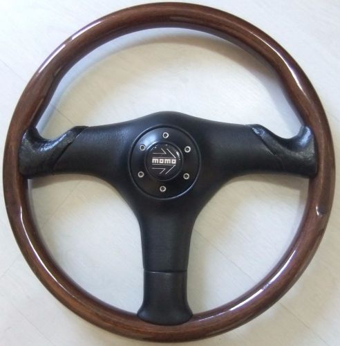 Momo 3 spoke steering wheel 350mm wood vintage jdm classic