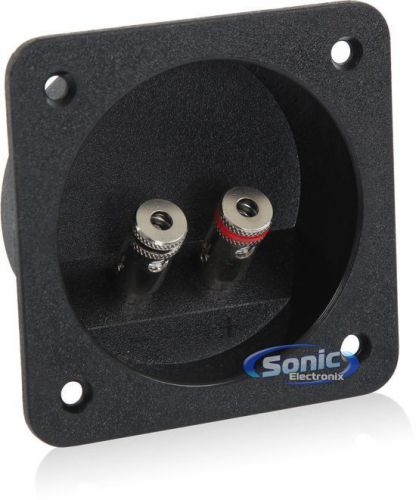 Atrend terminal c square subwoofer terminal cup w/ spring loaded binding posts