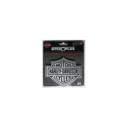Harley-davidson brushed aluminium logo hitch cover - hd2238