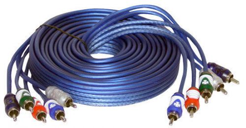 New xlcomp12hd 12&#039; foot hd 24k gold plated 5 terminal blue/silver component