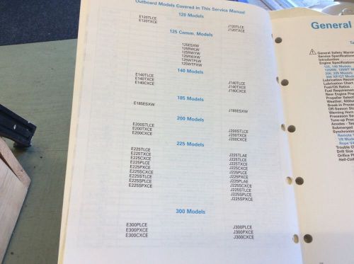 1989 johnson/evinrude 120 140 200 225 300 hp 50 different outboard service manua