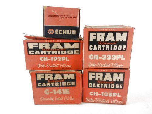 Vintage assorted lot of fram replacement cartridges &amp; a napa distributor cap