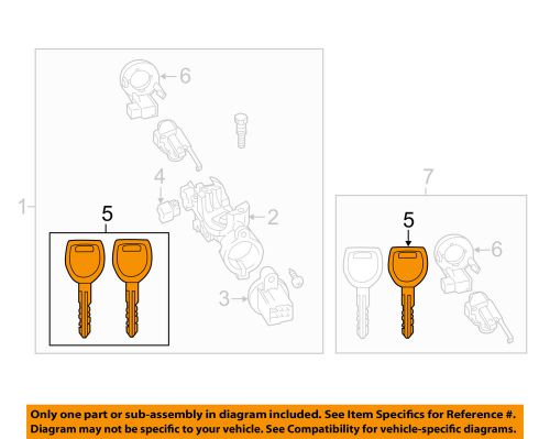 Mazda oem 06-15 mx-5 miata ignition lock-key f1y1762gx