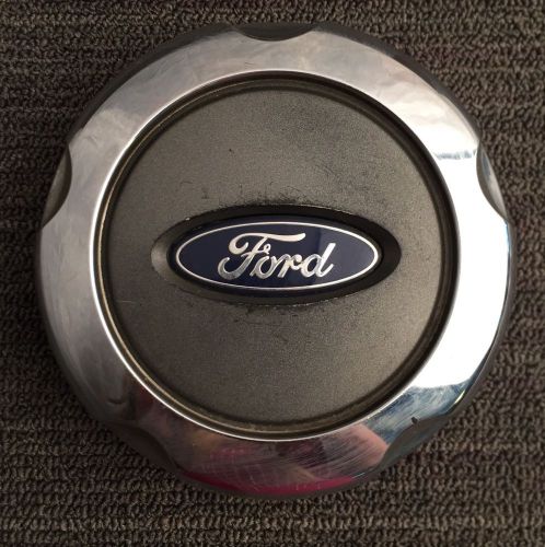 2002-2006 ford explore oem black/chrome wheel center cap 5 3/4" 1l24-1a096-ha