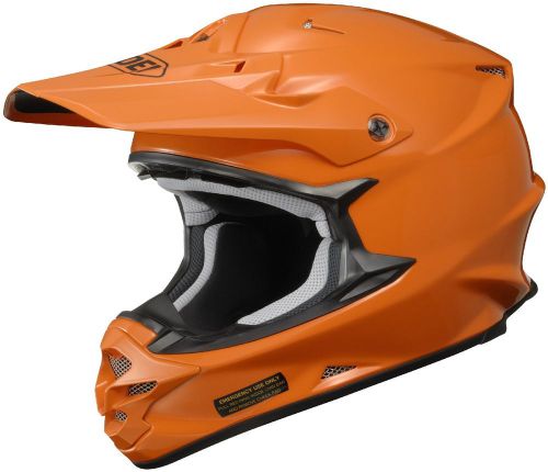 Free 2-day ship shoei vfx-w solid pure orange dirt bike helmet moto-x mx atv '14