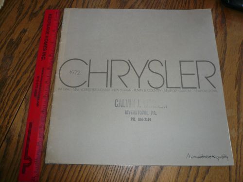 1972 chrysler new yorker 300 newport imperial town &amp; country sales brochure
