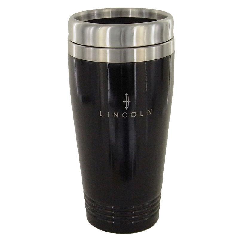 Lincoln black stainless steel coffee tumbler mug