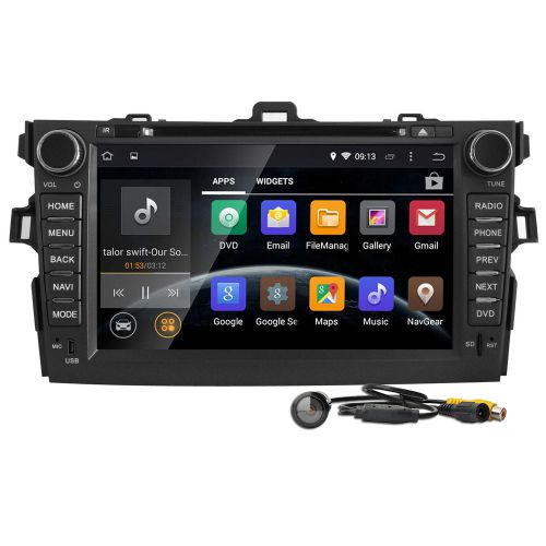 For toyota 2 din gps android 4.4 7'' car stereo radio dvd wifi 3g player+camera
