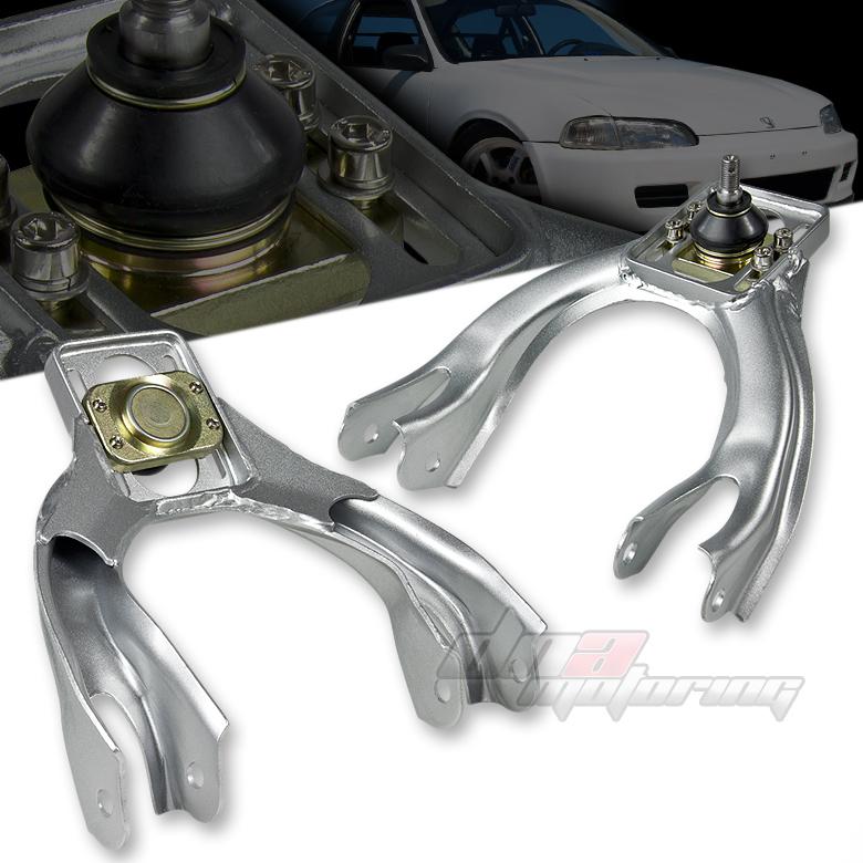 92-95 civic ek/integra silver adjustable alloy front suspension camber kits/arms