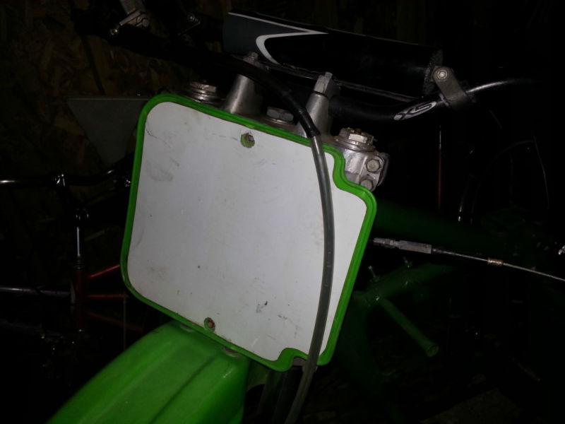 Kawasaki kx 125 250 500 front number plate 1986 1987 1989