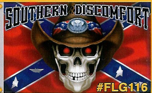 Large flag 3ft x 5ft. outdoor indoor south skull and cross bones