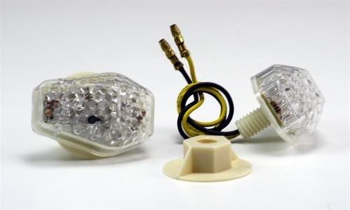 Biketek clear euro led flush mount turn signals for suzuki bikes after 2001