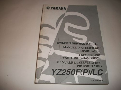Official shop service manual 2002 yamaha yz250f(p) motorcycle clean more listed