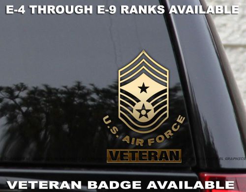 Usaf air force sergeant master senior staff airman window decal sticker
