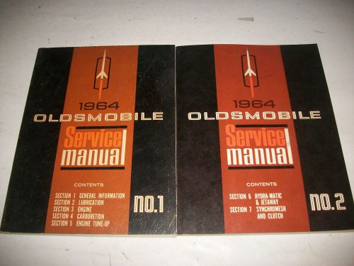 1964 oldsmobile service shop manual volume 1+volume 2 engine transmission clean