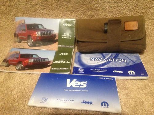 2007 07 jeep commander owners manual set with case free us shipping