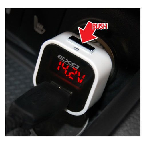 New autocom exo car digital voltage meter checking usb charge white