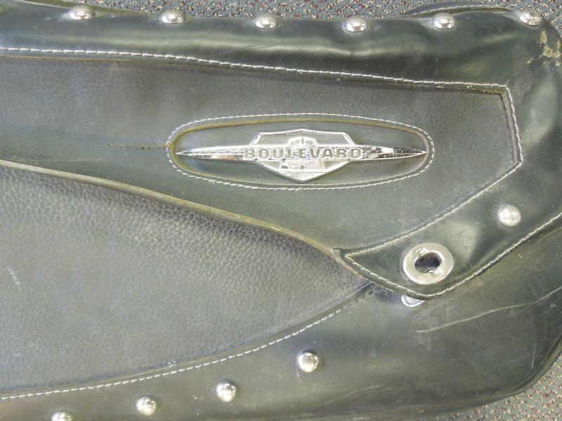 Suzuki boulevard motorcycle hard leather saddle bag right