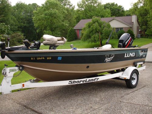 1997 lund pro-v 1660 tournament series boat w/2002 60hp four stroke merc motor