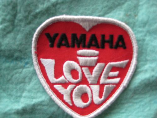 Vintage yamaha i love you motorcycle racing team patch 3 1/4" x 3 1/8"
