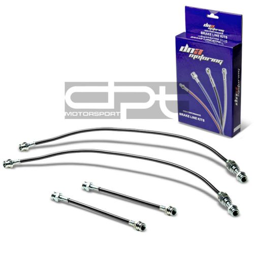 For fairlady z32 replacement front/rear stainless hose black coated brake lines