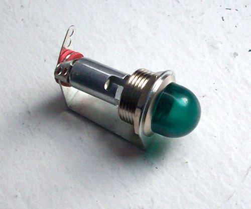 Vintage  green beehive lens dash gauge panel light hot rod 5/8 nos dialco