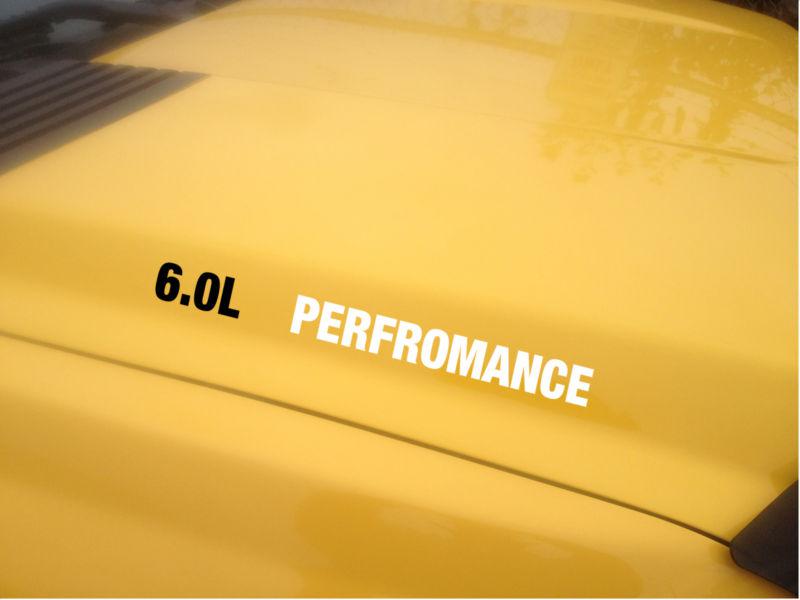 Chev, gmc, 6.0l  performance hood vinyl graphic decal sticker 1500 2500 3500