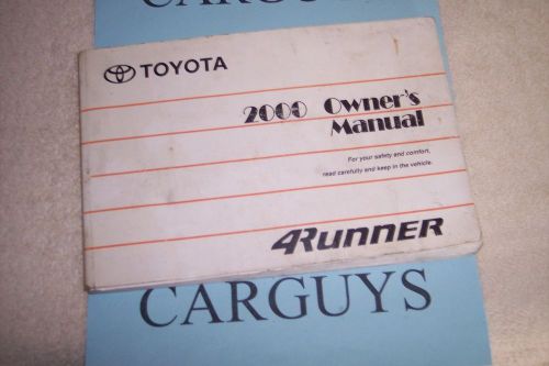 2000 toyota 4runner owners manual no case