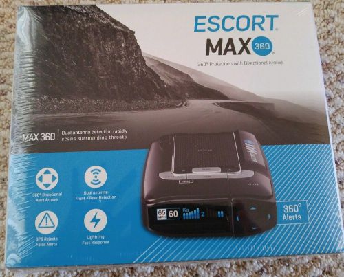 Escort max 360 high-definition 360 deg radar/laser detector w/directional alert