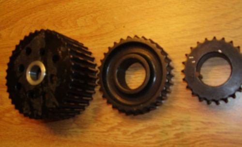 Sbc htd water pump pulley &amp; mandrel gears 1 1/8" id imca late model drag racing
