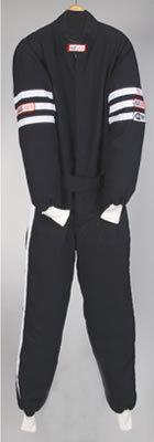 Rjs driving suit one-piece single layer proban large black with white stripe ea
