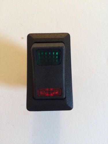New cole hersee co. 58328-49 spst on-off rocker switch pilot lightes red / green