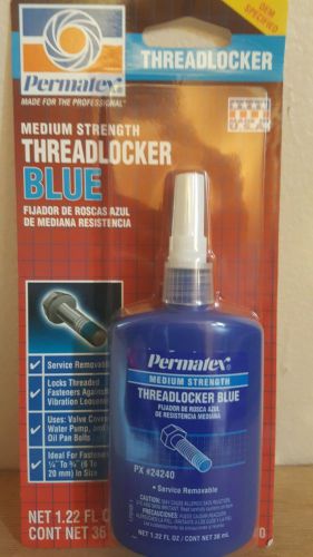 Permatex blue medium strength threadlocker 24240  thread locker 1.22 oz