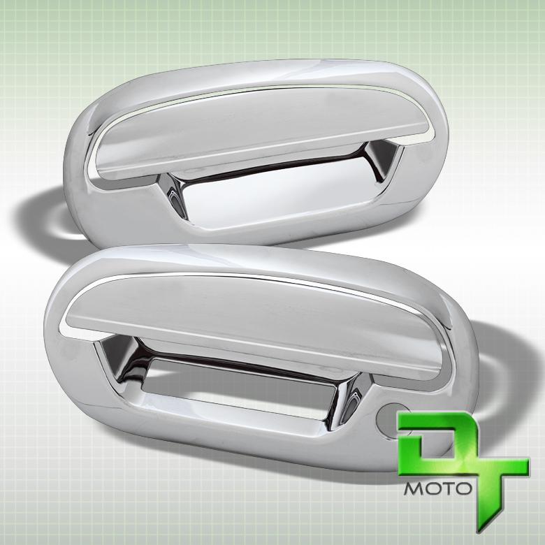 97-03 ford f150 2dr chrome door handle covers trim set w/o passenger key hole