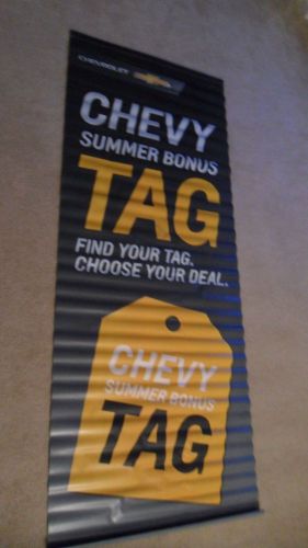 Chevrolet summer bonus tag yellow gray 94 x 36 inches banner chevy collector gm