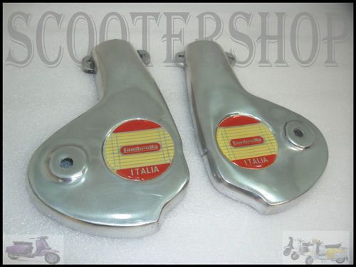 Lambretta brand new metal alloy polished fork link cover set li /sx/gp/tv